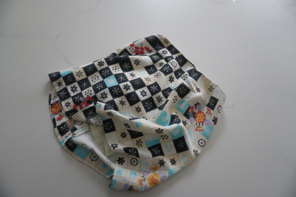Versace Jeans Couture Checkerboard Floral Mini Skirt