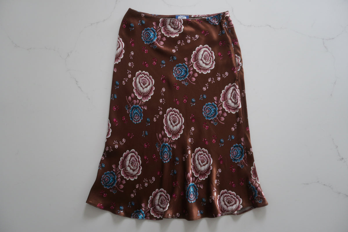 Blugirl Blumarine Floral Handkerchief-Hem Midi Skirt