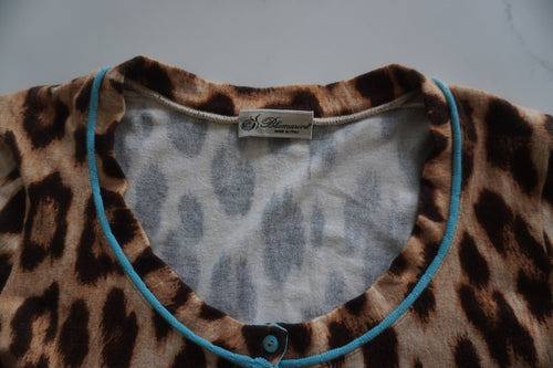 Blumarine Leopard-Print Cotton Cardigan