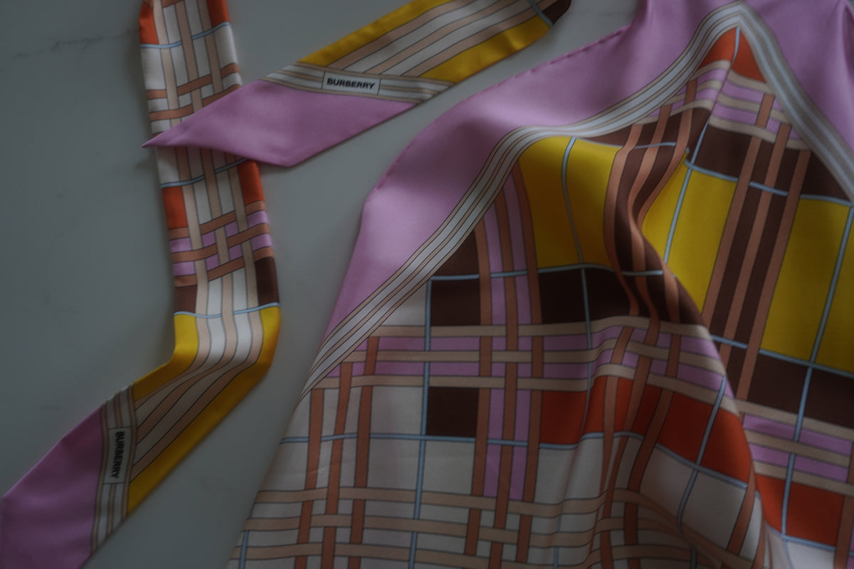 Burberry London England Silk Scarf Top