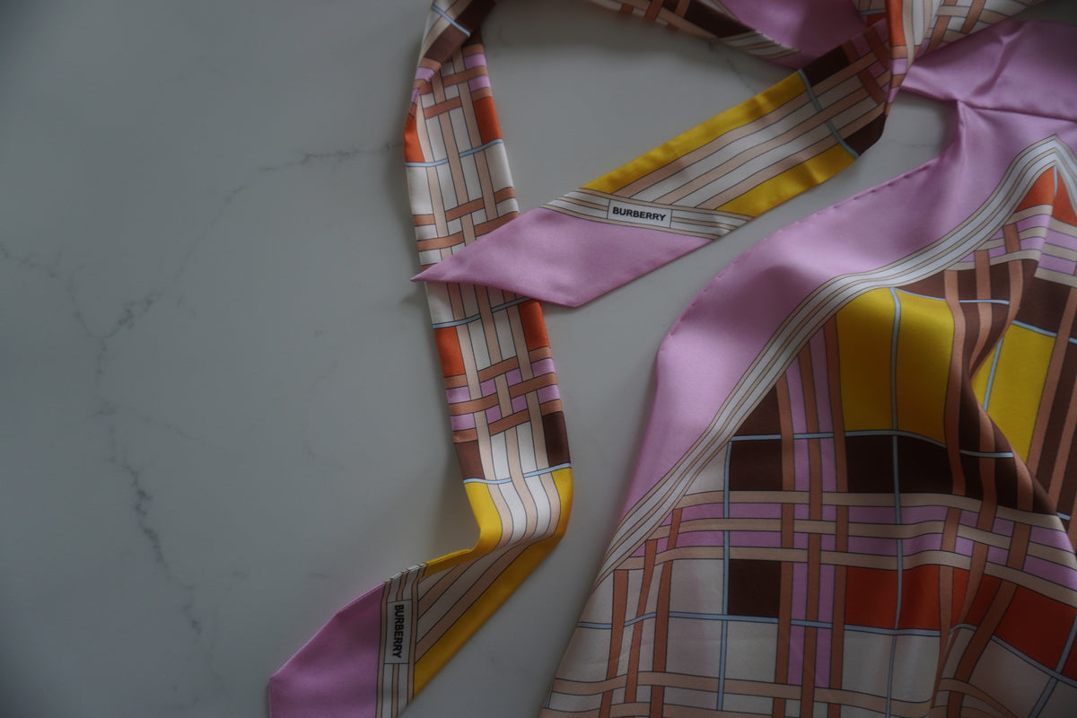 Burberry London England Silk Scarf Top