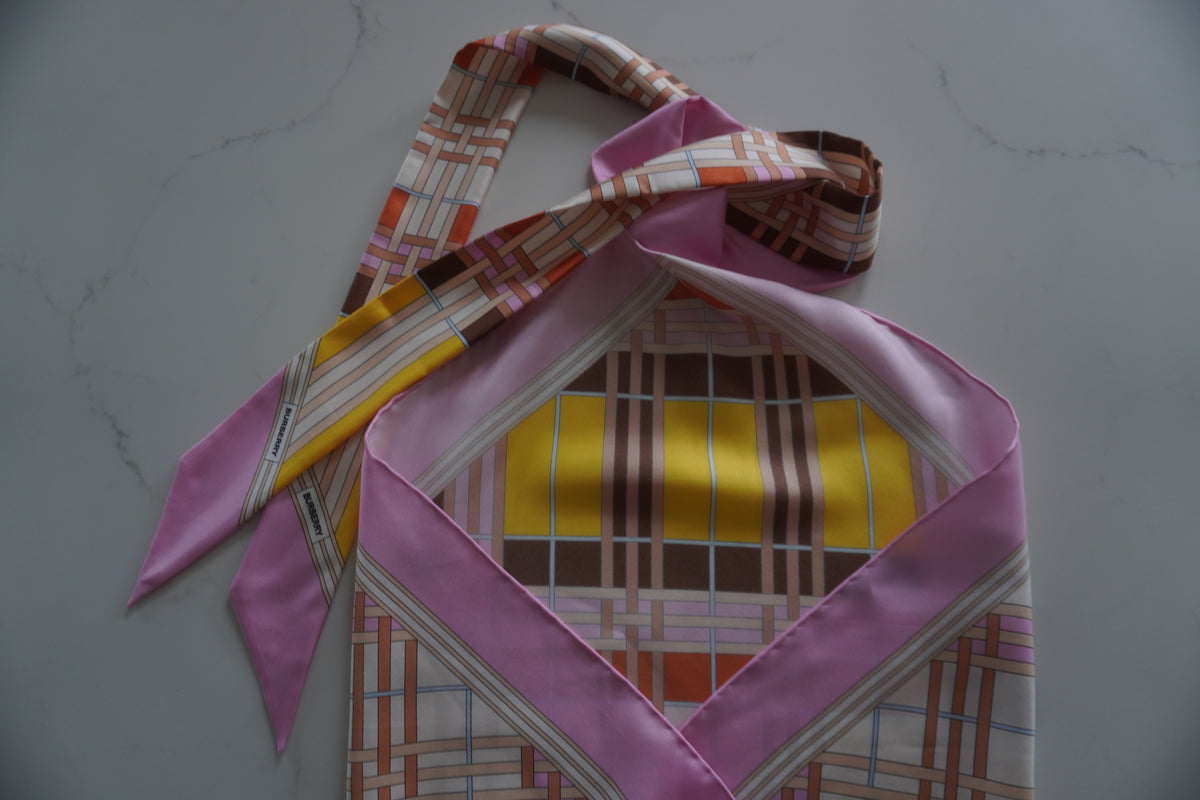 Burberry London England Silk Scarf Top