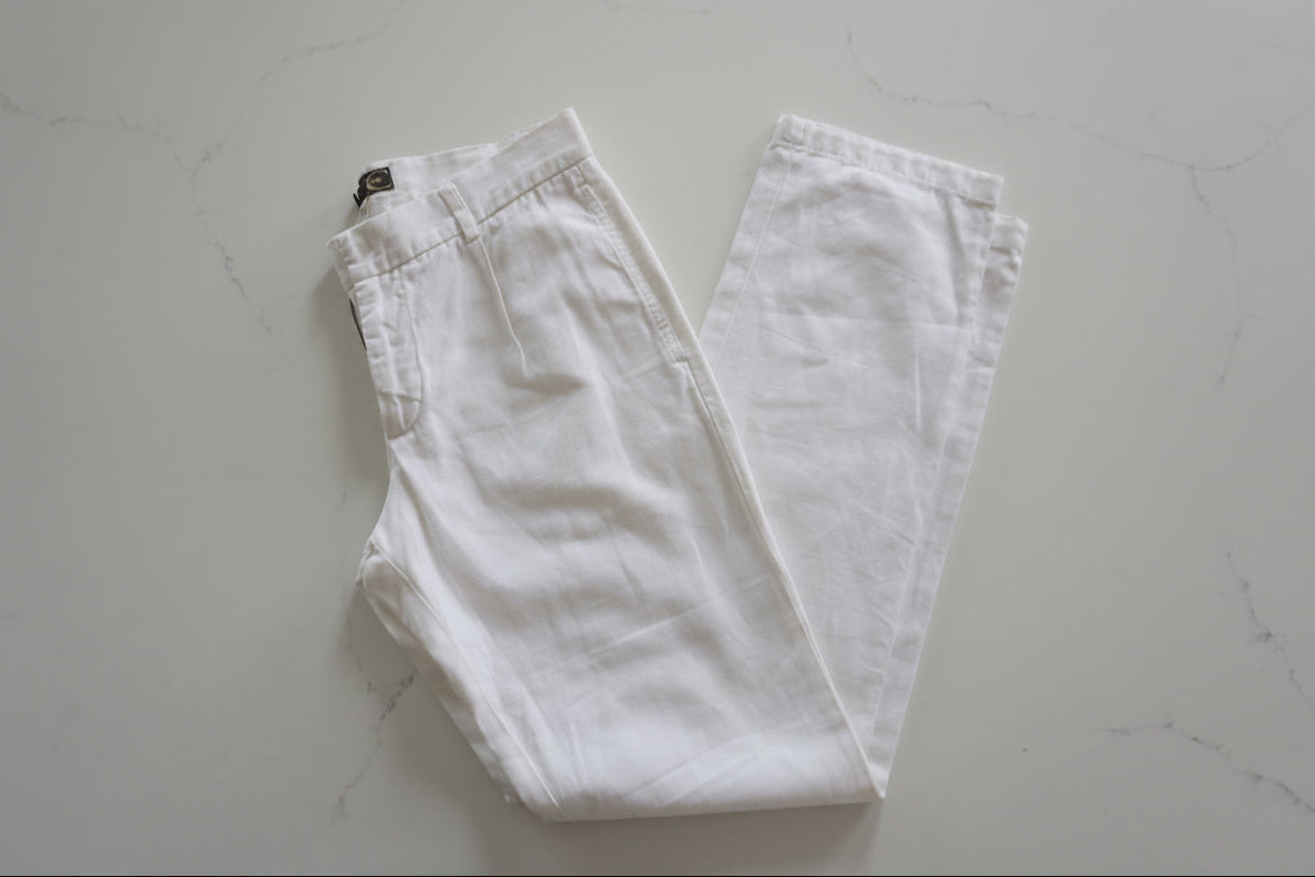 Just Cavalli White Straight-Leg Trousers