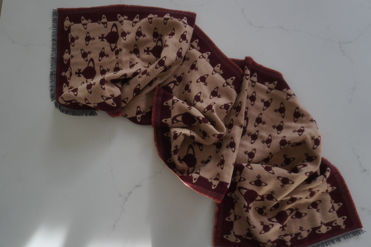 Vivienne Westwood Jacquard Orb-Monogram Winter Scarf