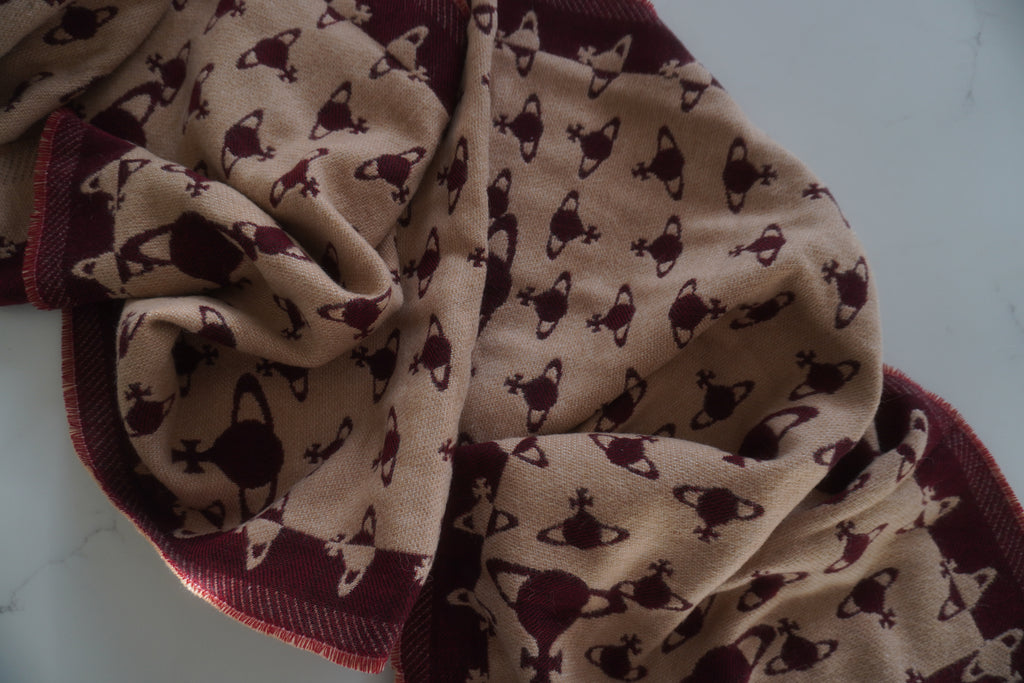 Vivienne Westwood Jacquard Orb-Monogram Winter Scarf