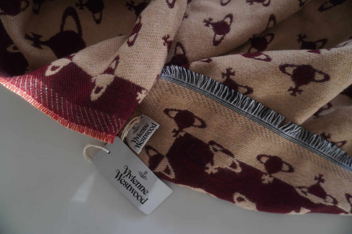 Vivienne Westwood Jacquard Orb-Monogram Winter Scarf