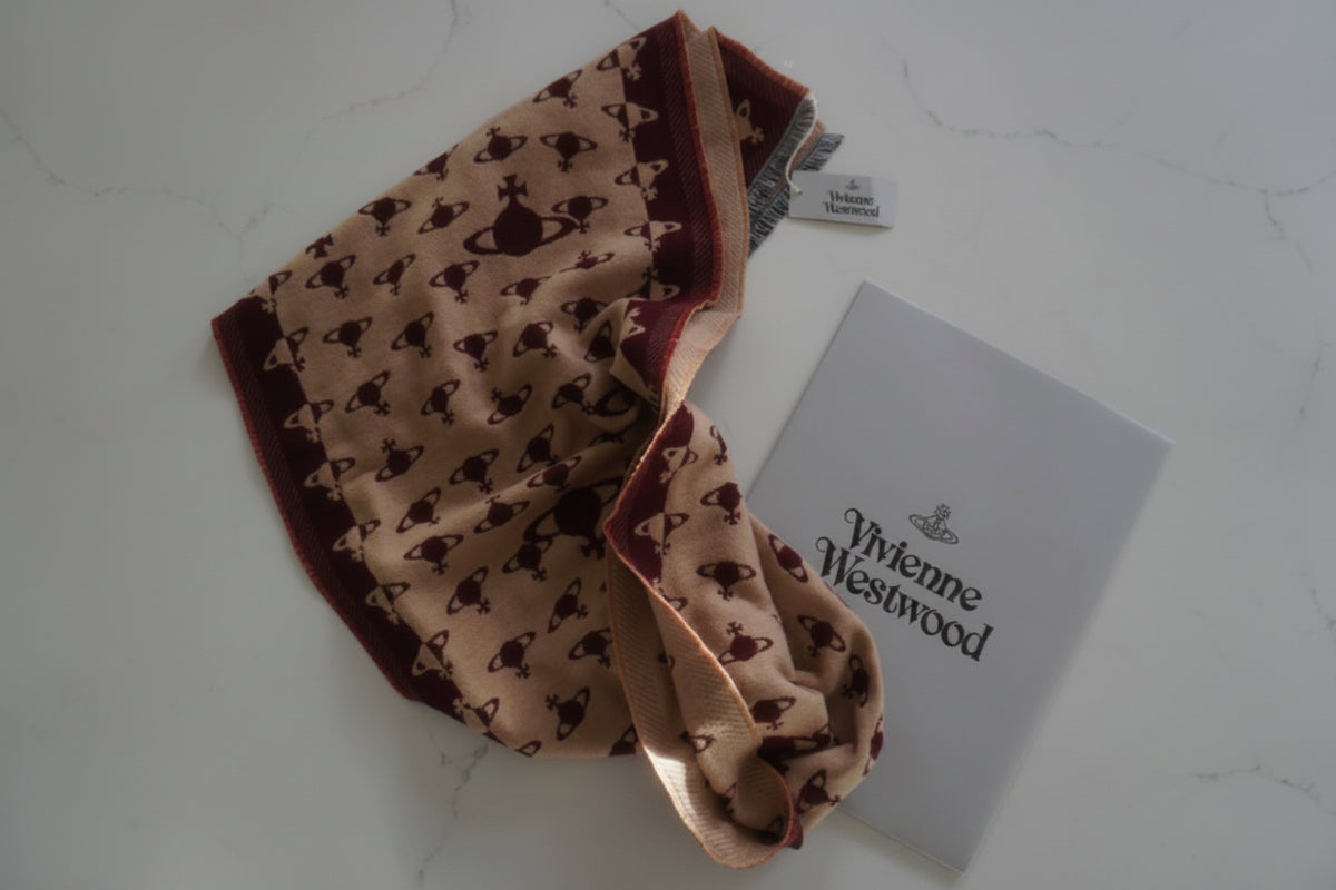 Vivienne Westwood Jacquard Orb-Monogram Winter Scarf