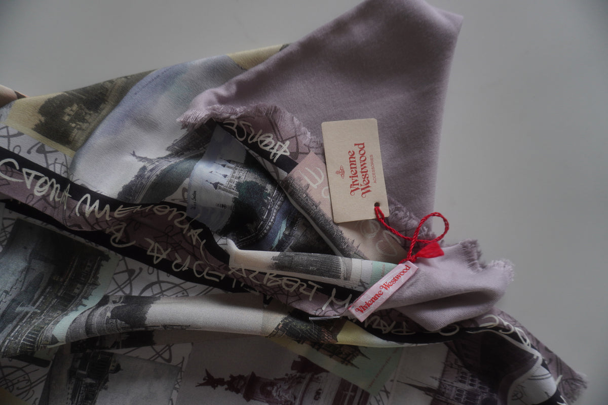 Vivienne Westwood London Landmarks Postcard-Collage Scarf
