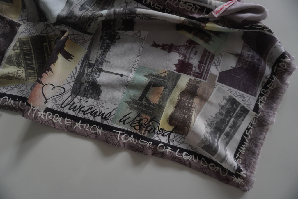 Vivienne Westwood London Landmarks Postcard-Collage Scarf