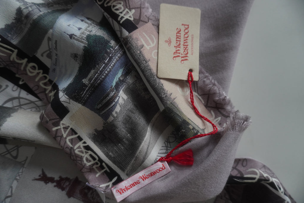 Vivienne Westwood London Landmarks Postcard-Collage Scarf