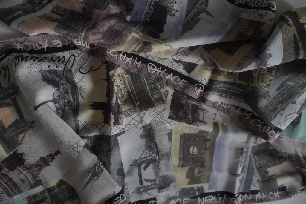 Vivienne Westwood London Landmarks Postcard-Collage Scarf