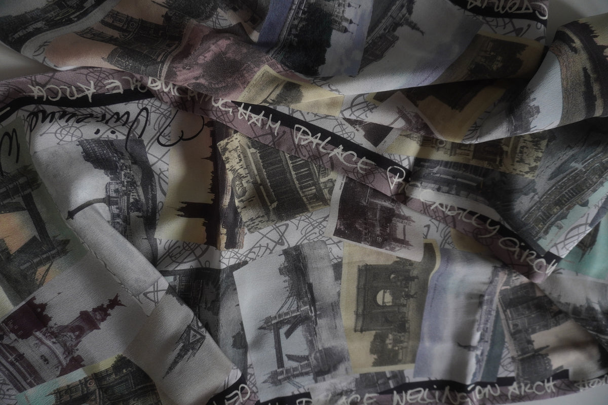Vivienne Westwood London Landmarks Postcard-Collage Scarf