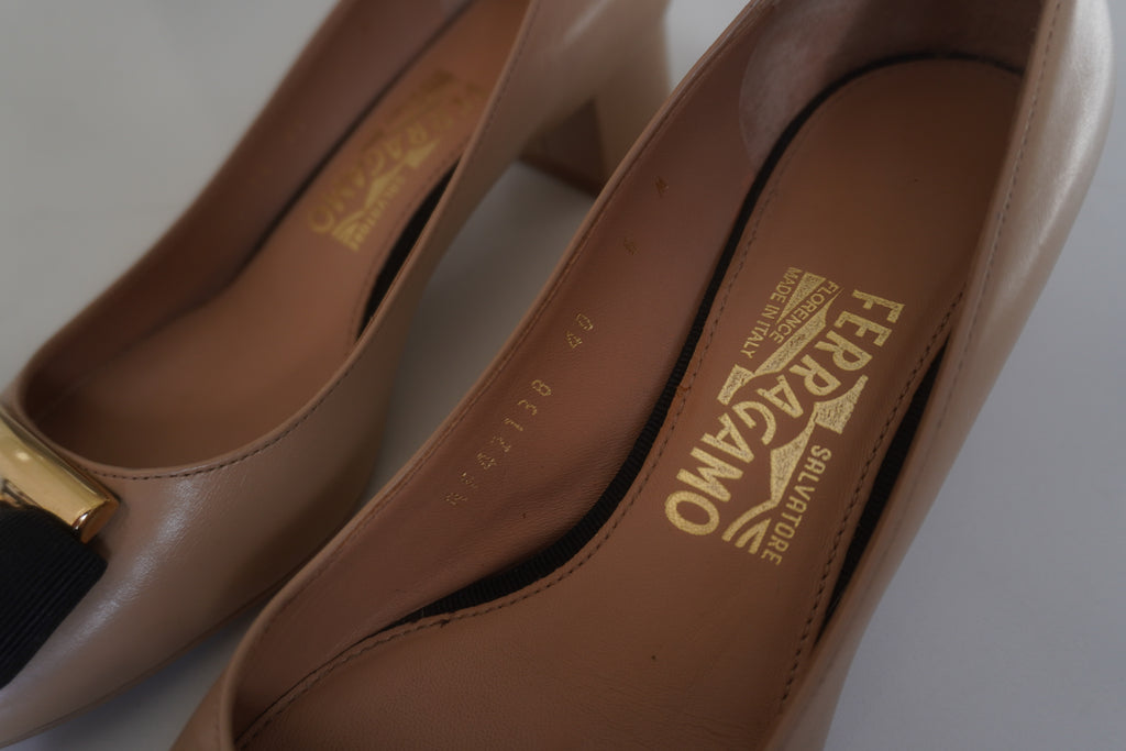Salvatore Ferragamo Vara Leather Bow Pumps