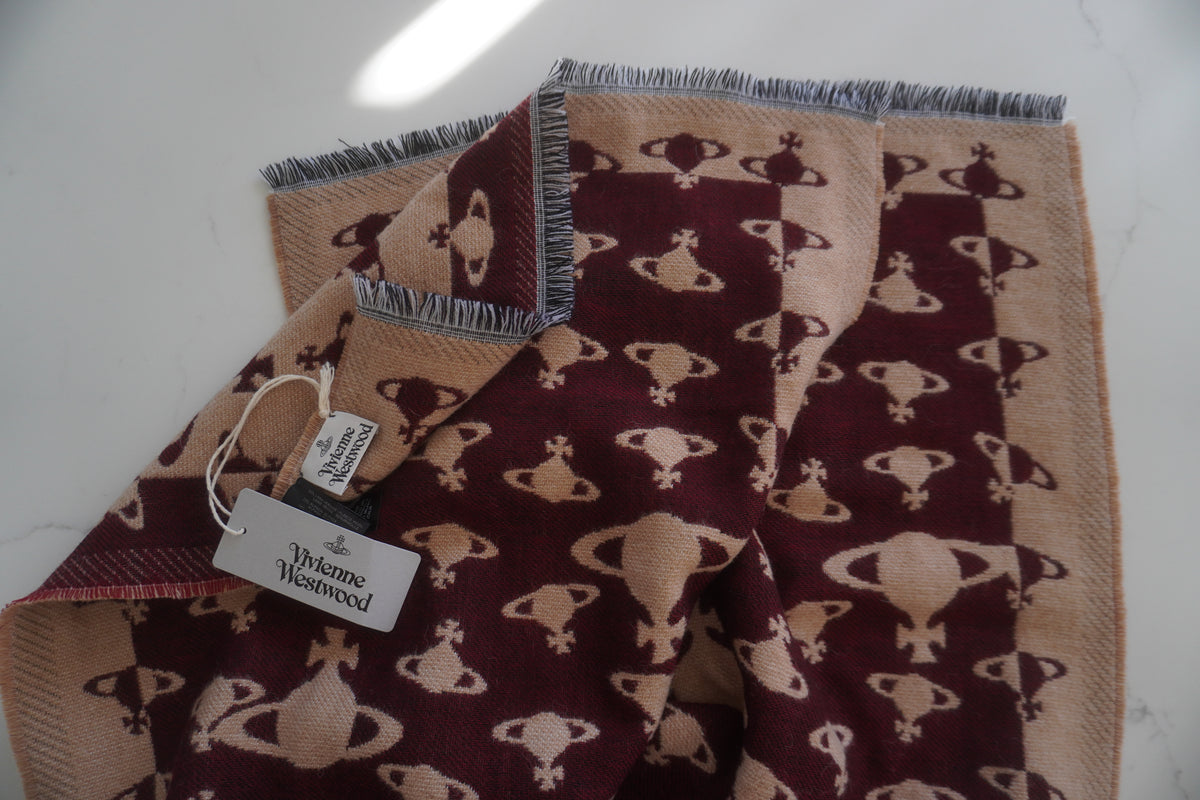 Vivienne Westwood Jacquard Orb-Monogram Winter Scarf