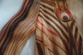 Roberto Cavalli Fall 2007 Runway Peacock-Print Silk Dress